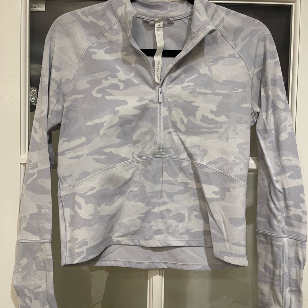 Lululemon Athletica Light Gray Camo Pullover